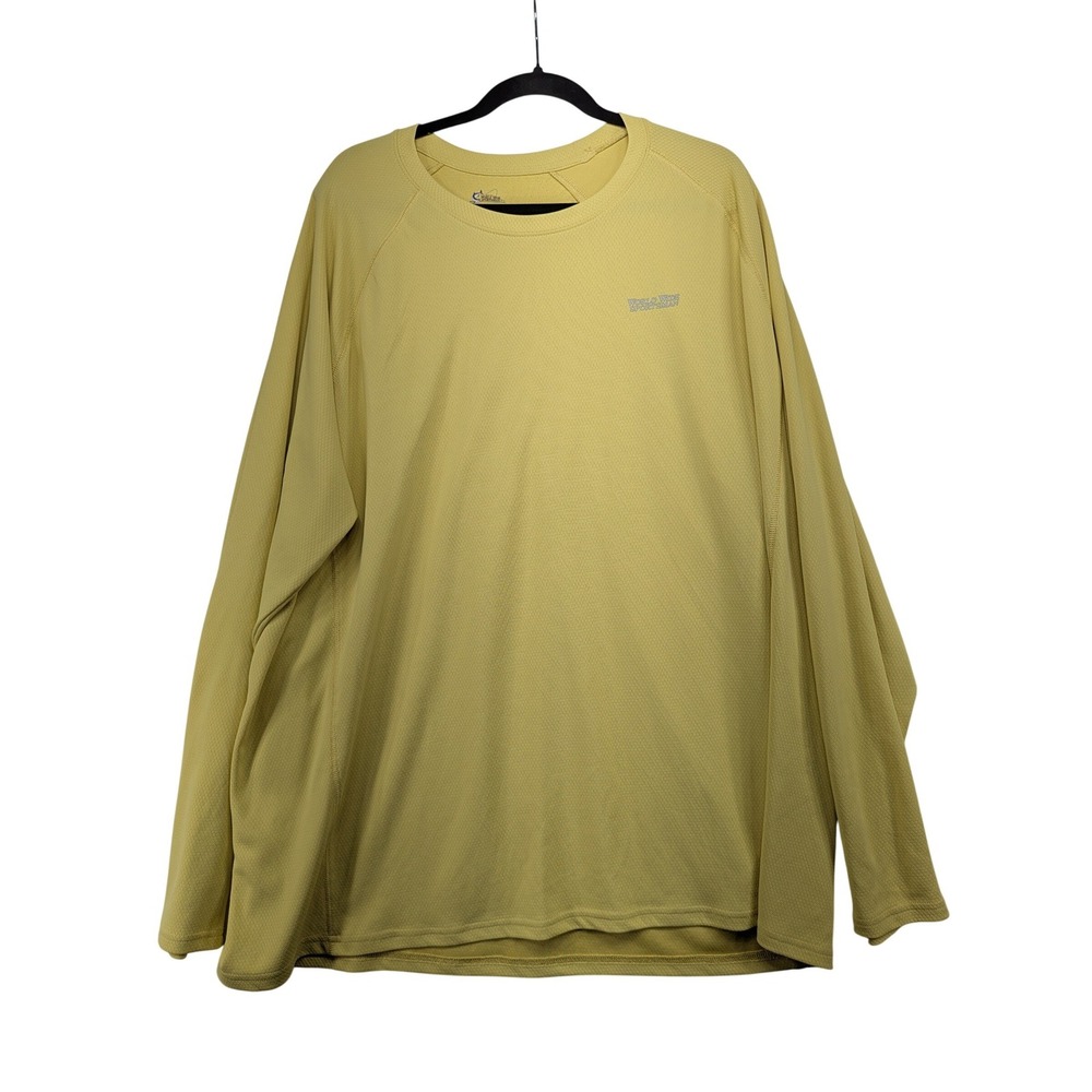 World Wide Sportsman Mens 3XL Yellow Long Sleeve Fishing Shirt Honeycomb Mesh